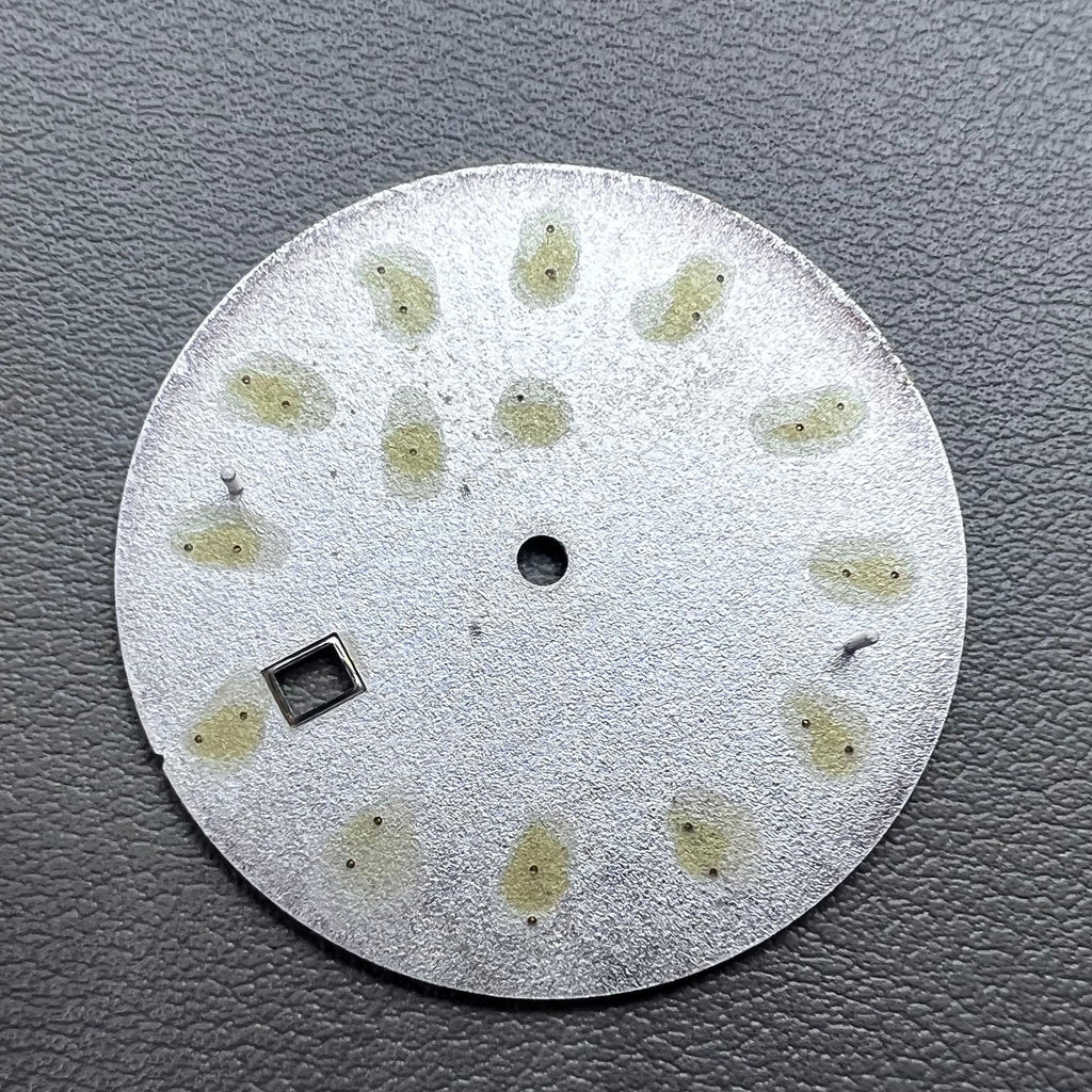 35mm No Lume Golden Nail+White Cocktail Modified Watch Dial for NH35 Movement