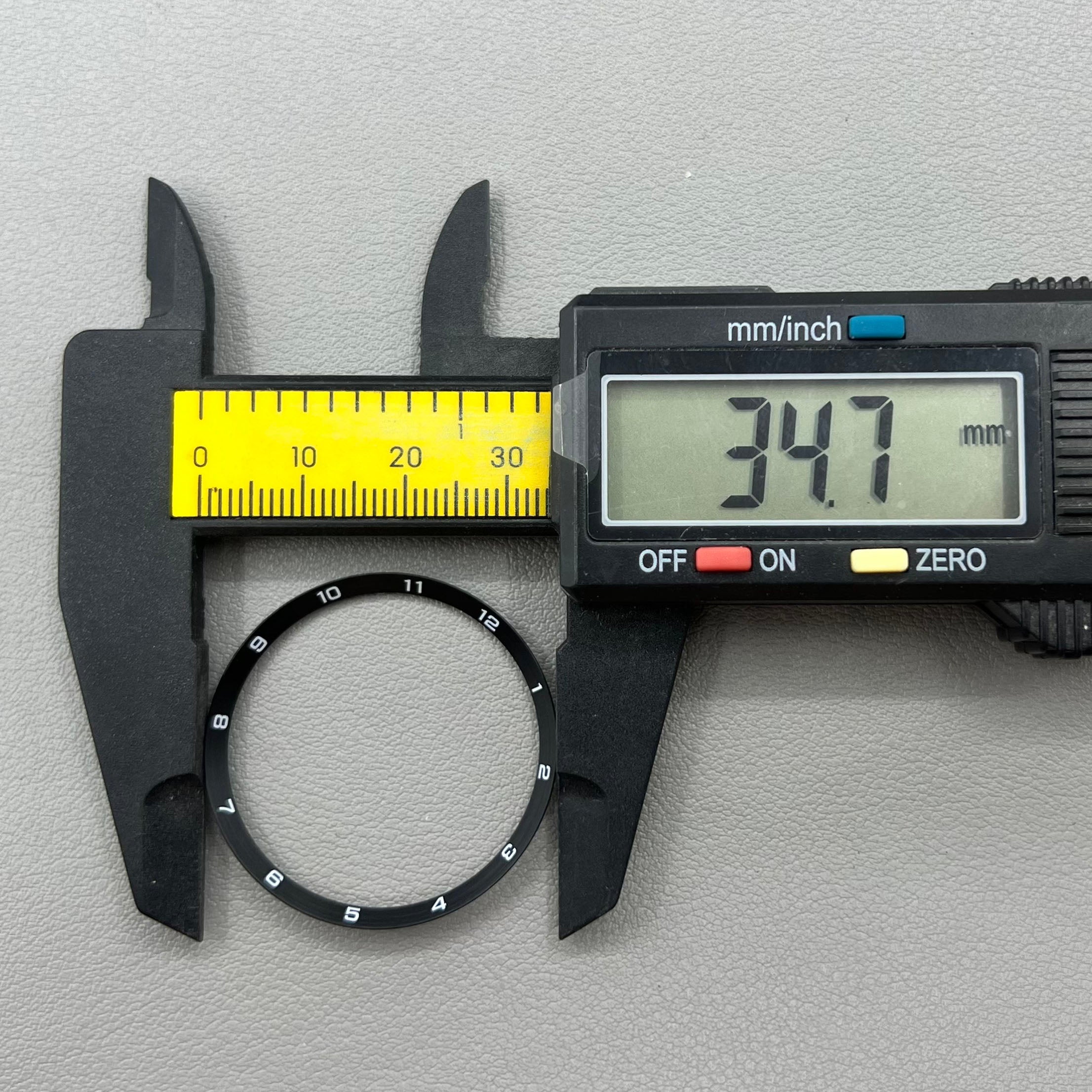 34.9mm x31.0mm x1.9mm Black Stainless Steel Chapter Ring