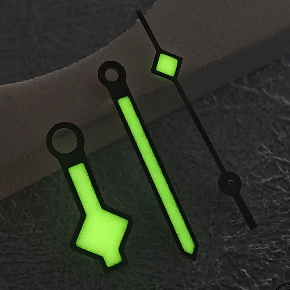 Rose Golden Trim C3 Green Lume Watch Hands for NH34 NH35 NH36 NH38 NH39 NH70