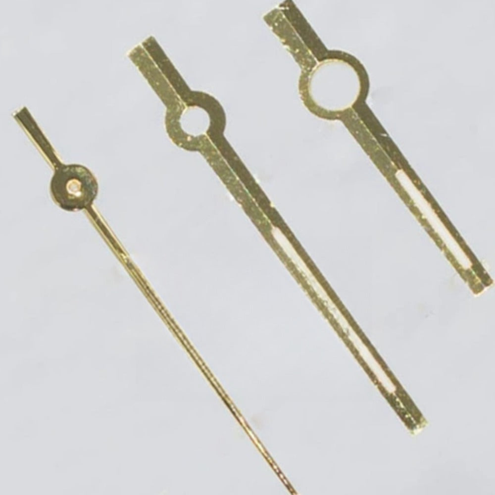 17.5mm 3 Hands Golden Trim Green Lume Watch Hands for ETA2836 ETA Series