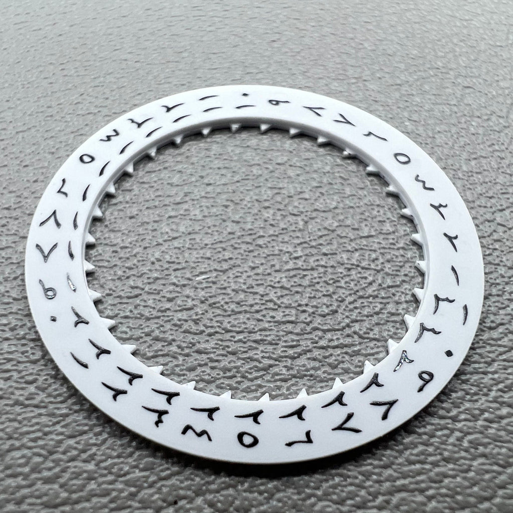 2 PIECES White Arabic Font Date@3 Date Disk Wheel for Miyota 8215 Movement