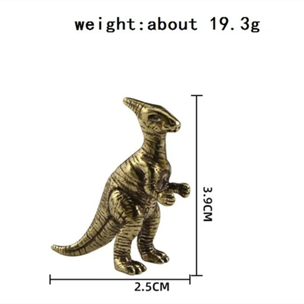 Solid Copper Jurassic Cretaceous Coelurosaur Hand Carved Bronze Model Figurines