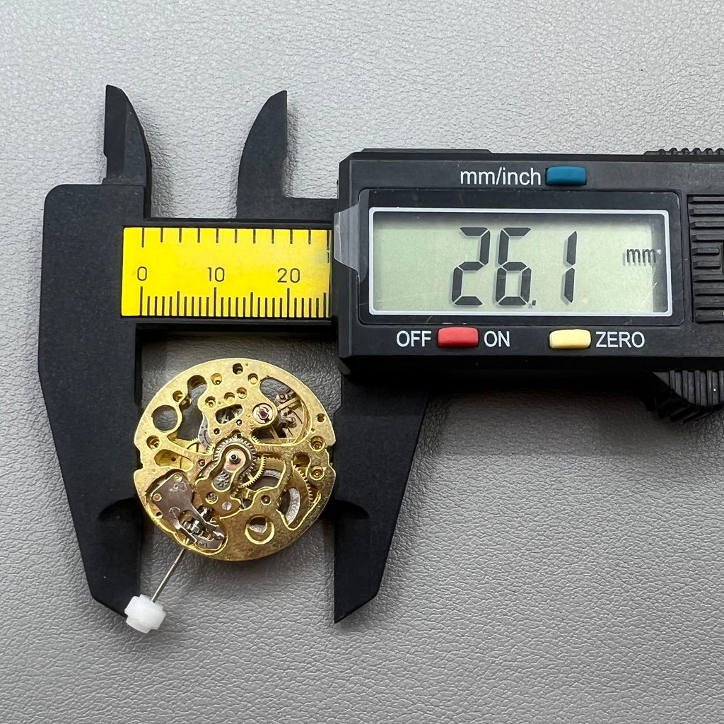 26.5mm Diameter 7120 Golden Hollow Carved Mechanical Automatic Movement
