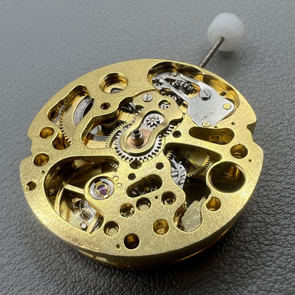 26.5mm Diameter 7120 Golden Hollow Carved Mechanical Automatic Movement