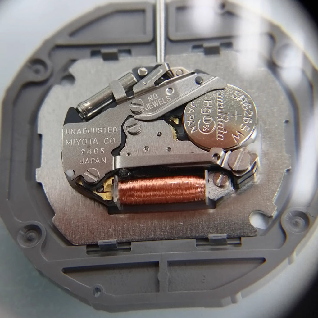 Japan Made Miyota 2405 Quartz Movement 3 Hands Double Calendar Watch Part