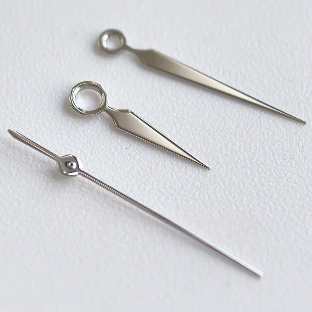 Silver Simple Fine Grinded Polished Watch Hand Set Suitable for NH35 NH36