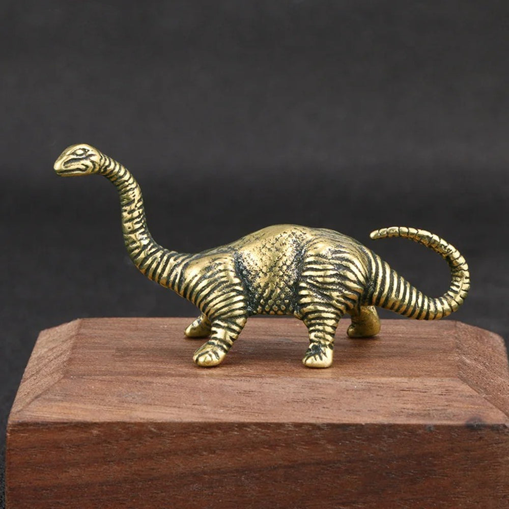 Solid Copper Cute Little Dinosaur Trinket Vintage Bronze Figurines