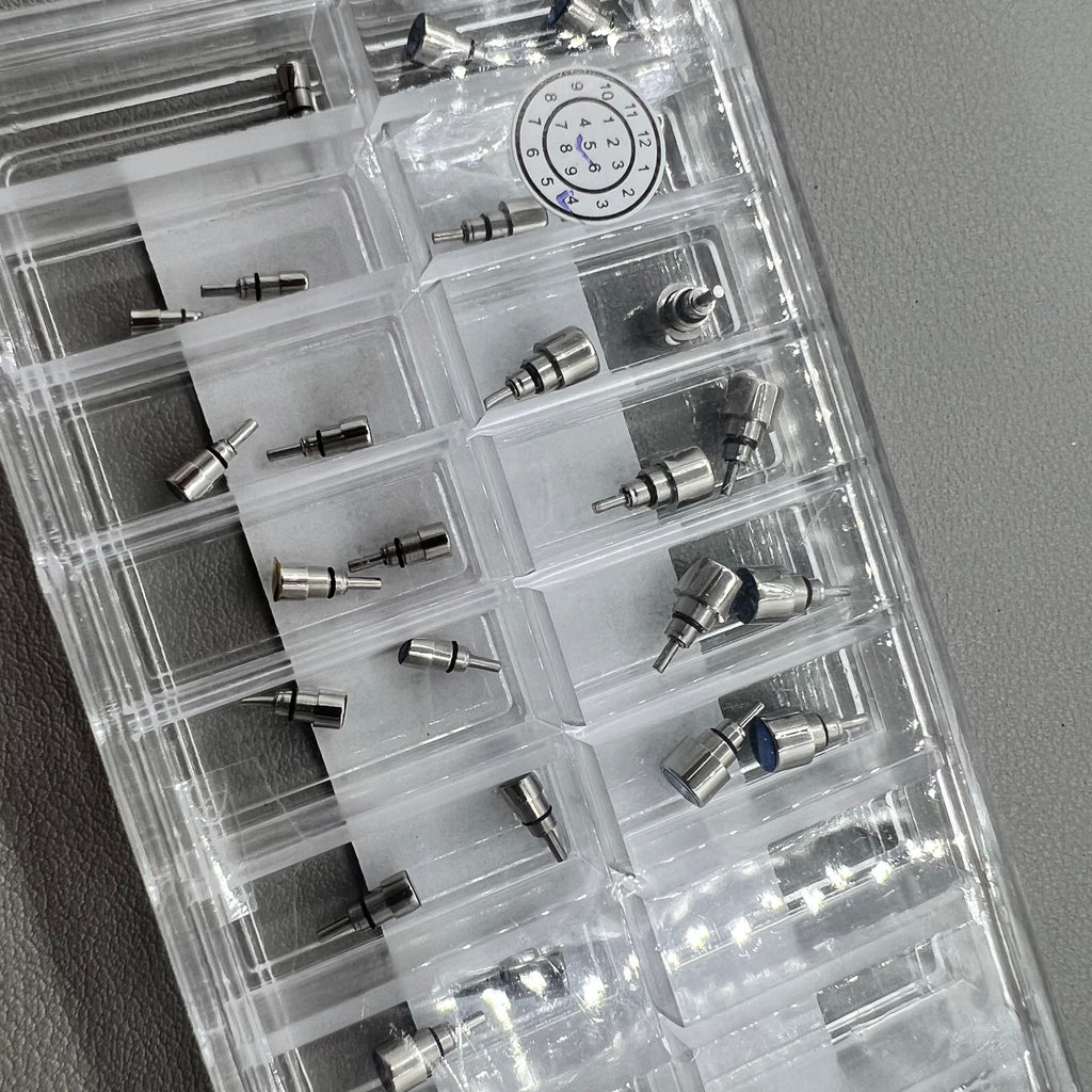 26X Classical Stainless Steel Chronograph Button Watch Pusher Screw In Type