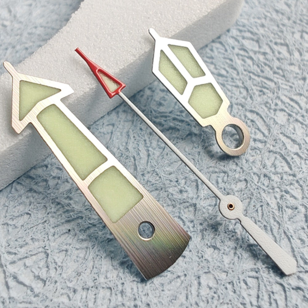 18mm C3 Green Lume Silver Trim Hands for NH34 NH35 NH36 NH38 NH39 NH70 NH72