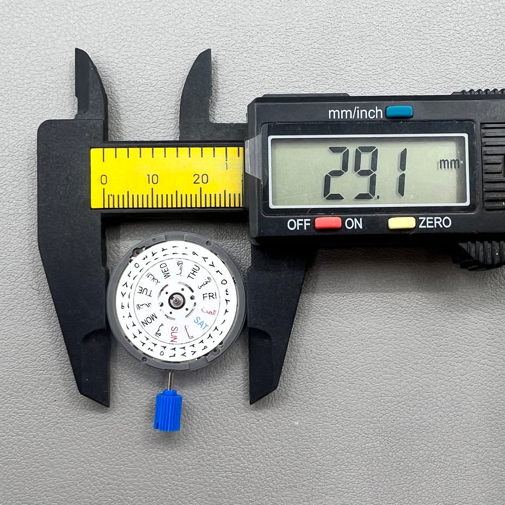 Japan NH36 Automatic Mechanical Movement Arabic Date Dial Crown@3.0