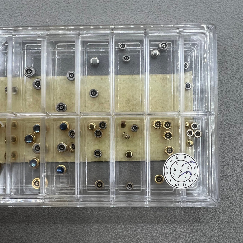Assortment Kit 63 PIECES Stainless Steel Golden&Silver Watch Crown DIA 0.8mm