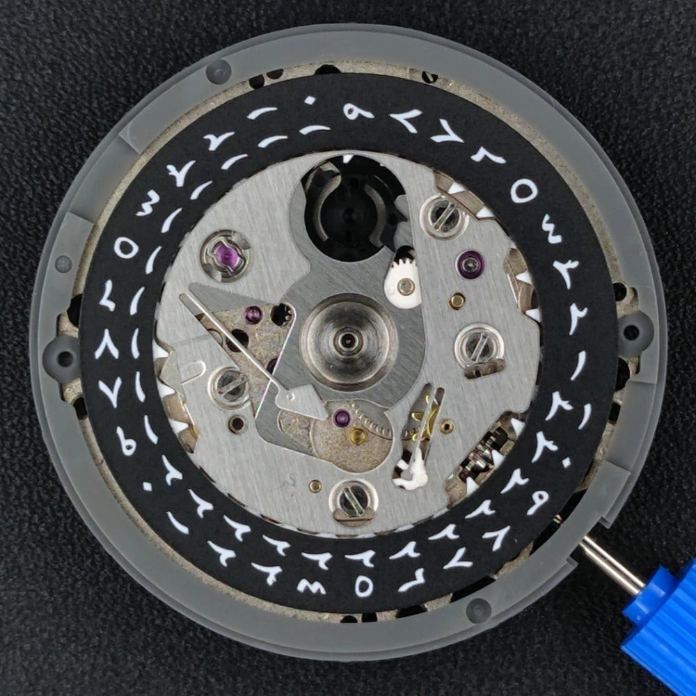 Genuine Japan NH35 Movement Black Arabic Datewheel High Accuracy 24 Jewels