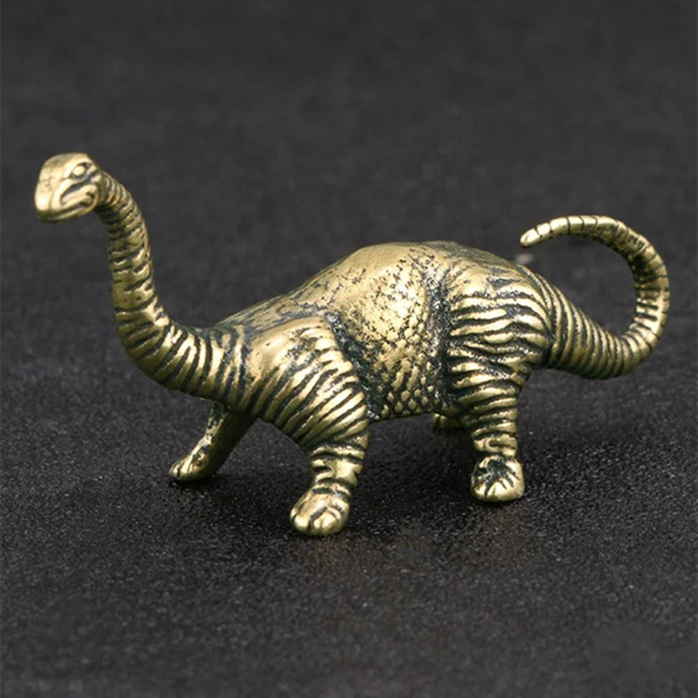 Solid Copper Cute Little Dinosaur Trinket Vintage Bronze Figurines