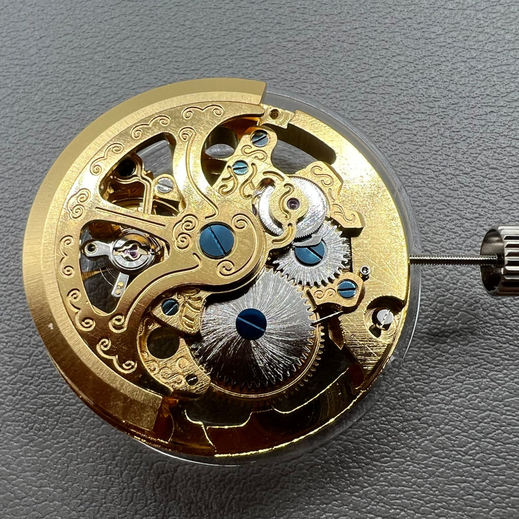 32.8mm 7120 Golden Hollow Extra Large Automatic Mechanical Movement