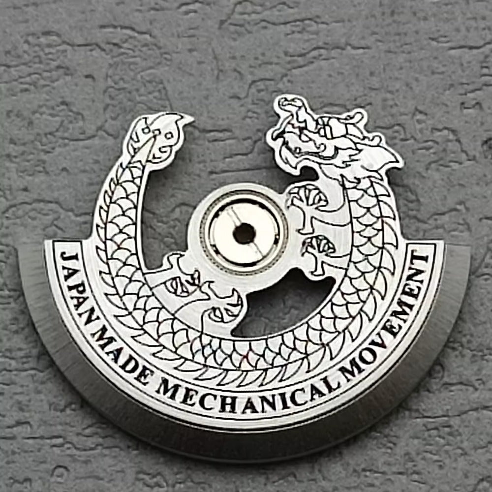 Silver Dragon Carved Rotor Oscillating Weight for NH34 NH35 NH36 NH38 Movement