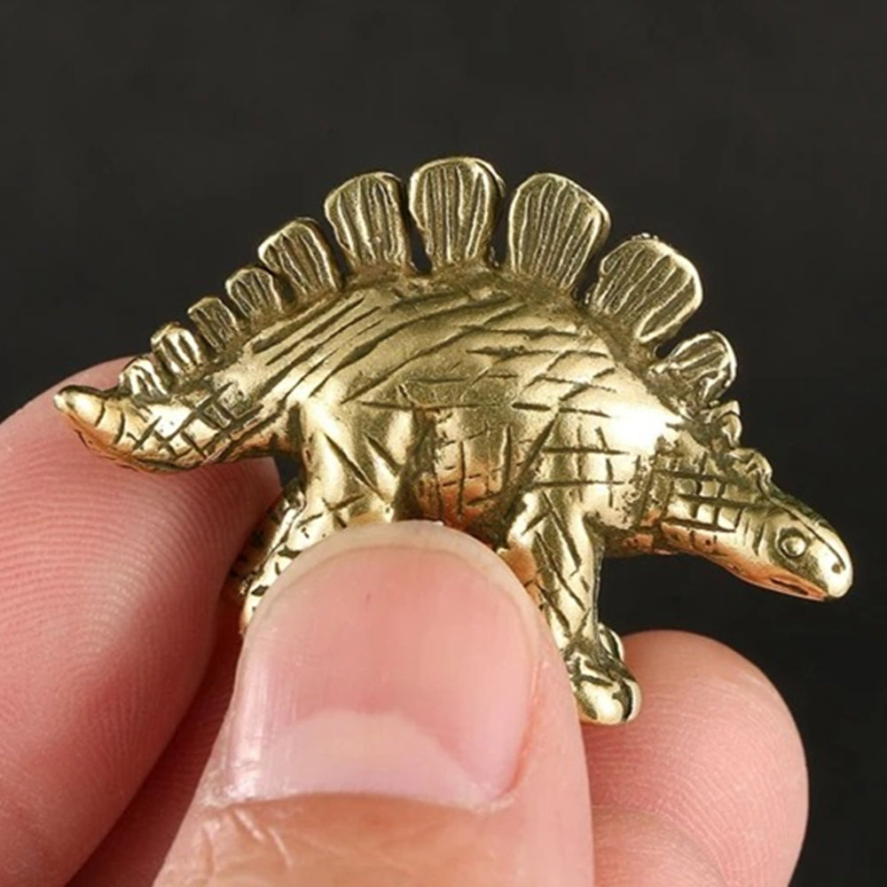 Solid Copper Cute Spinosaurus Trinket Vintage Hand Carved Bronze Model Figurines