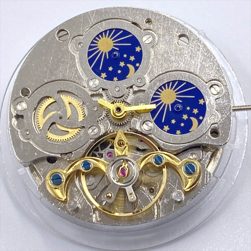 China Made Automatic Mechanical Movement Moon Phase At 12/3 Balance Wheel At 6