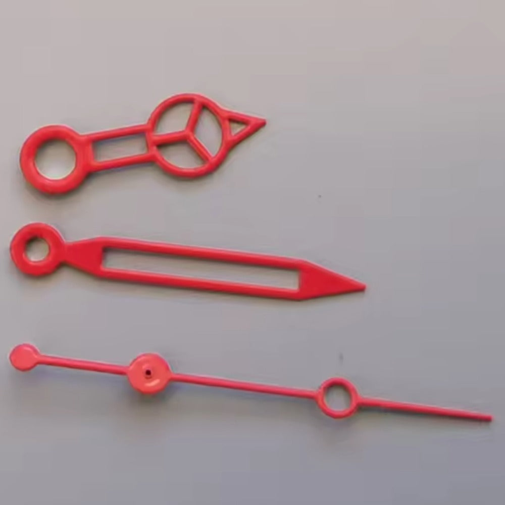 Red Hollow 7.75mmx12mmx12.5mm Watch Hands Suitable for NH35/36/4R/7S Movement