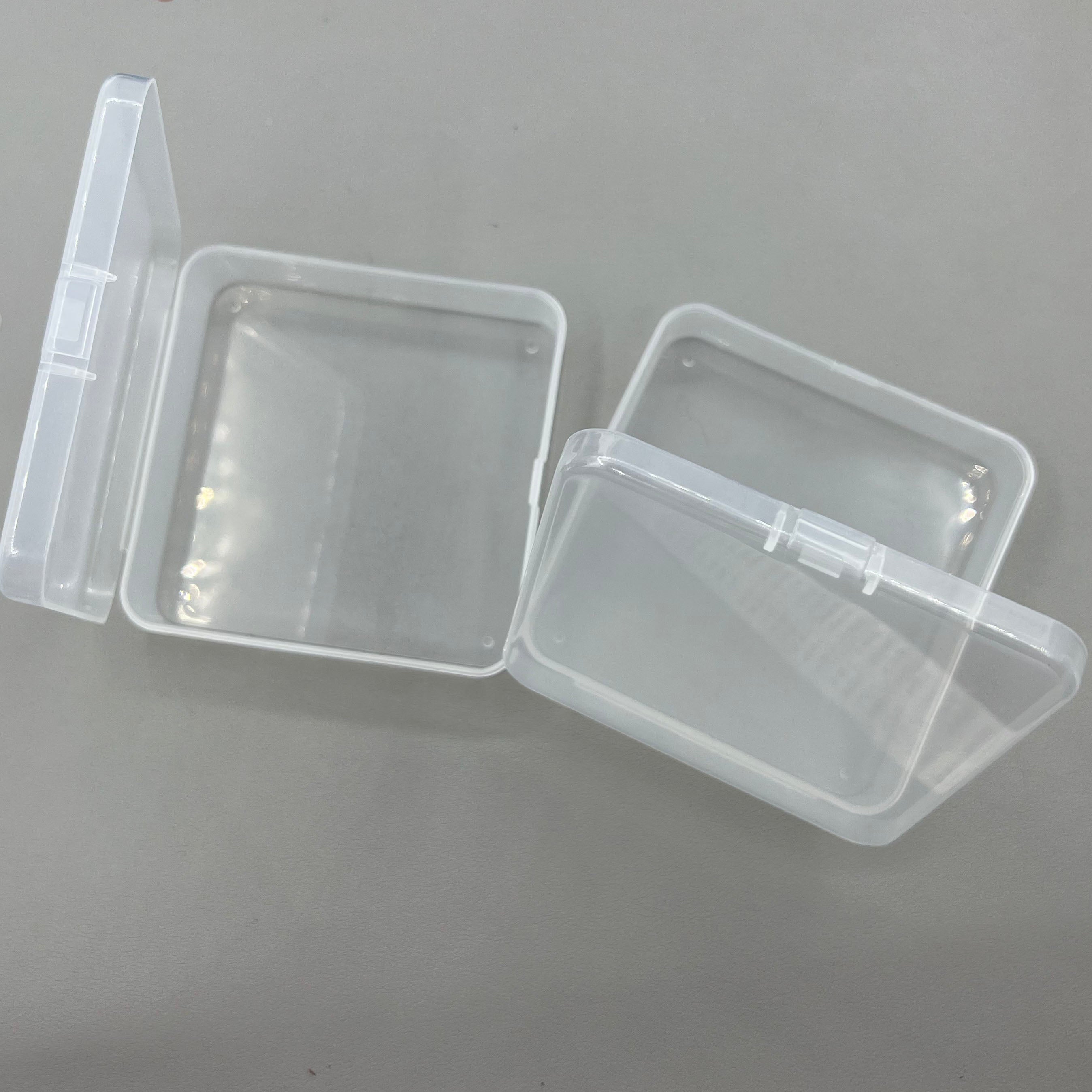 10X Square Toolbox Box Container Storage Case Hinged Lid (2.8x9.5x9.5cm)