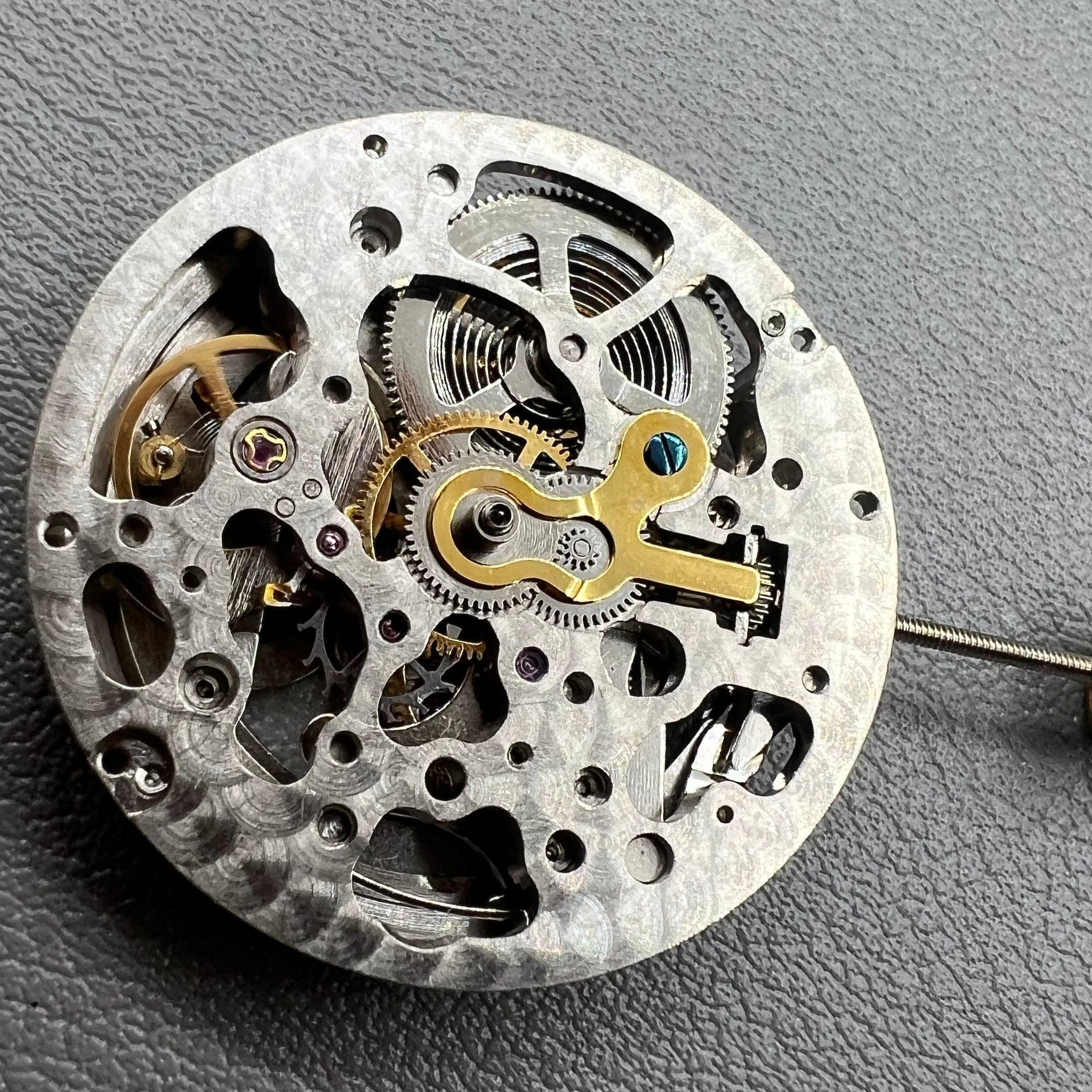Hangzhou 2189 Silver Hollow Mechanical Movement Single Calendar