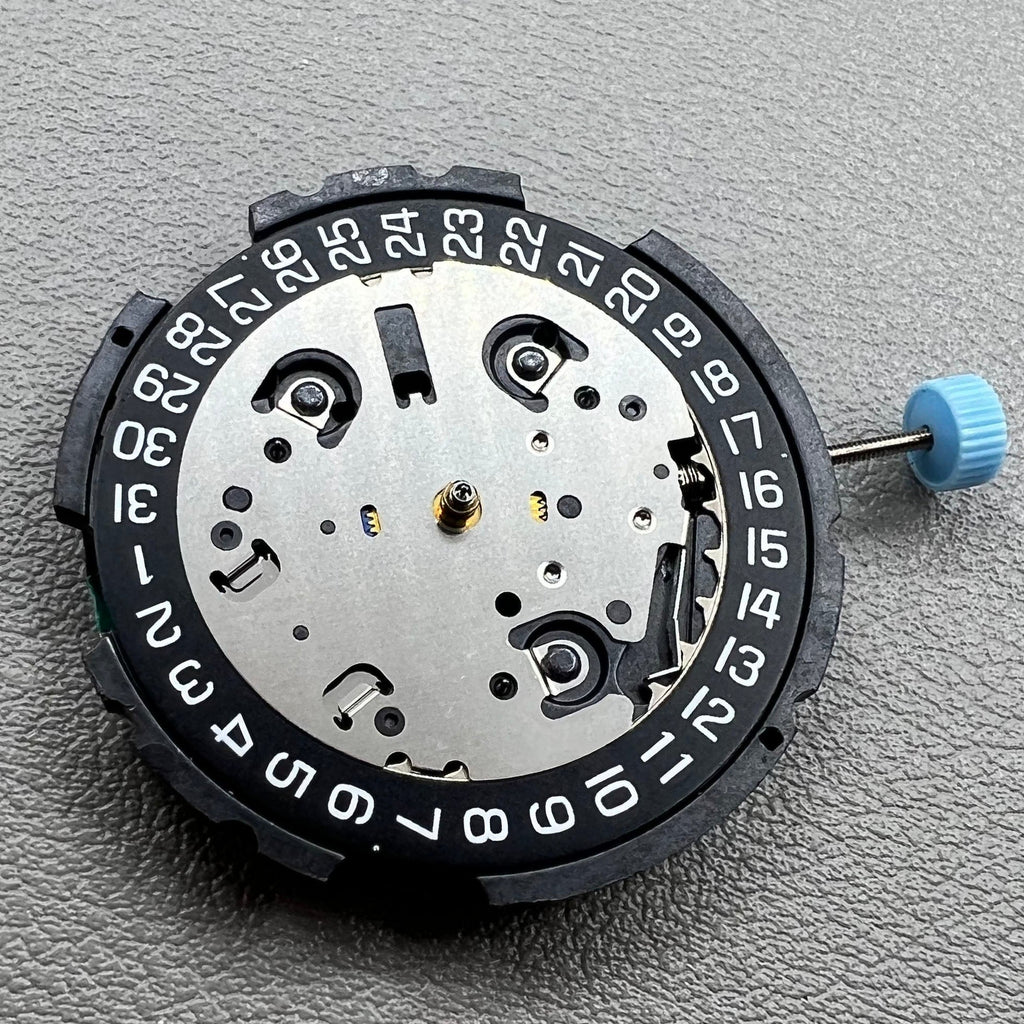ETA G10.212 Quartz Movement Date@4 3 Big Hands Small Second 2/6/10 Black Disk