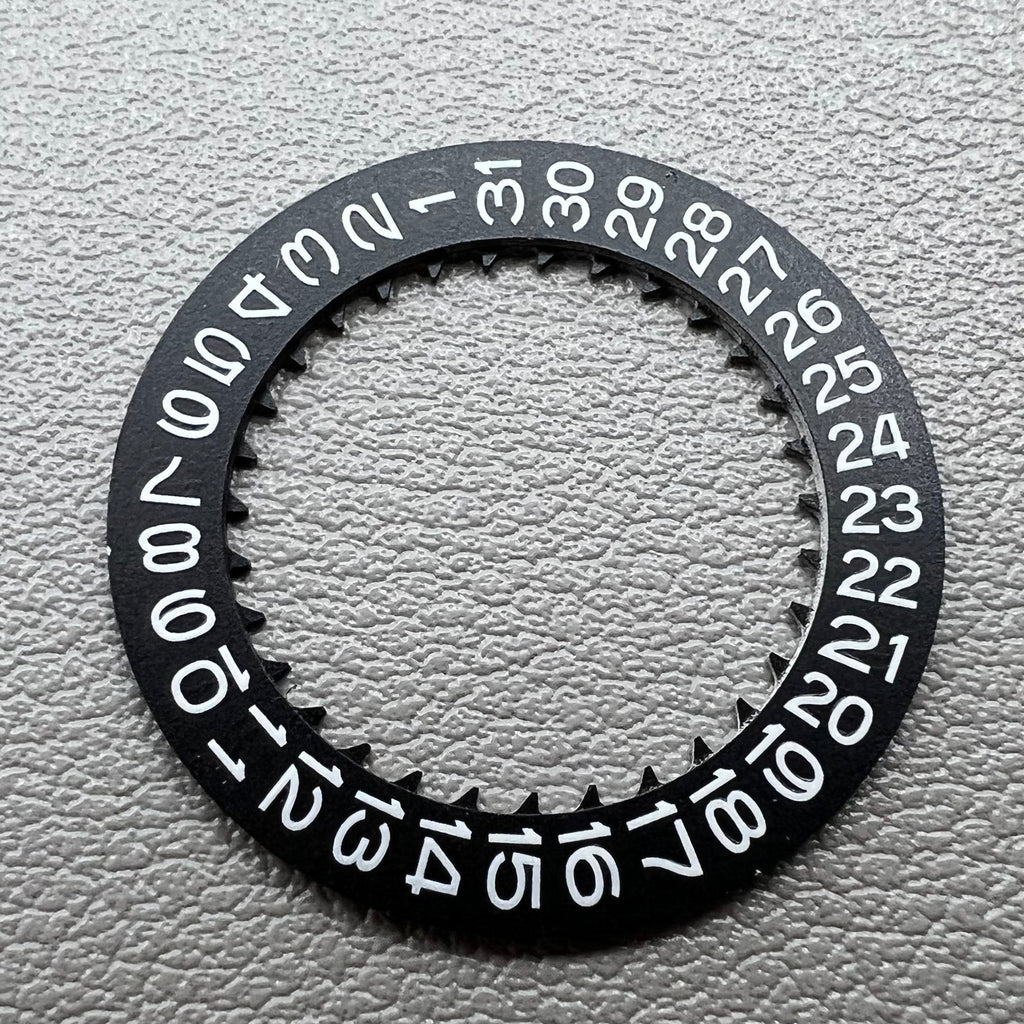 Disk Date Wheel Blue Luminous Black Background White Font for Movement NH35 NH36