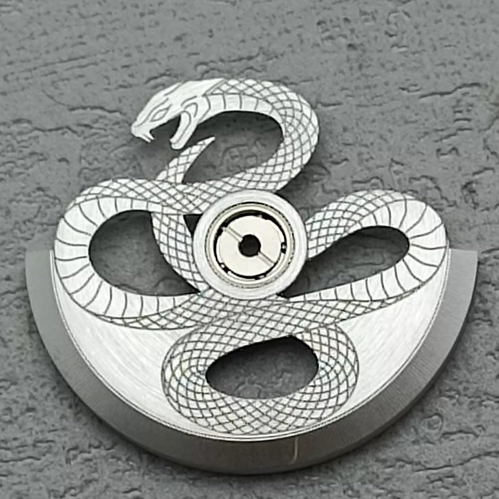 Silver Snake Pattern Rotor Oscillating Weight for NH34 NH35 NH36 NH38 Movement
