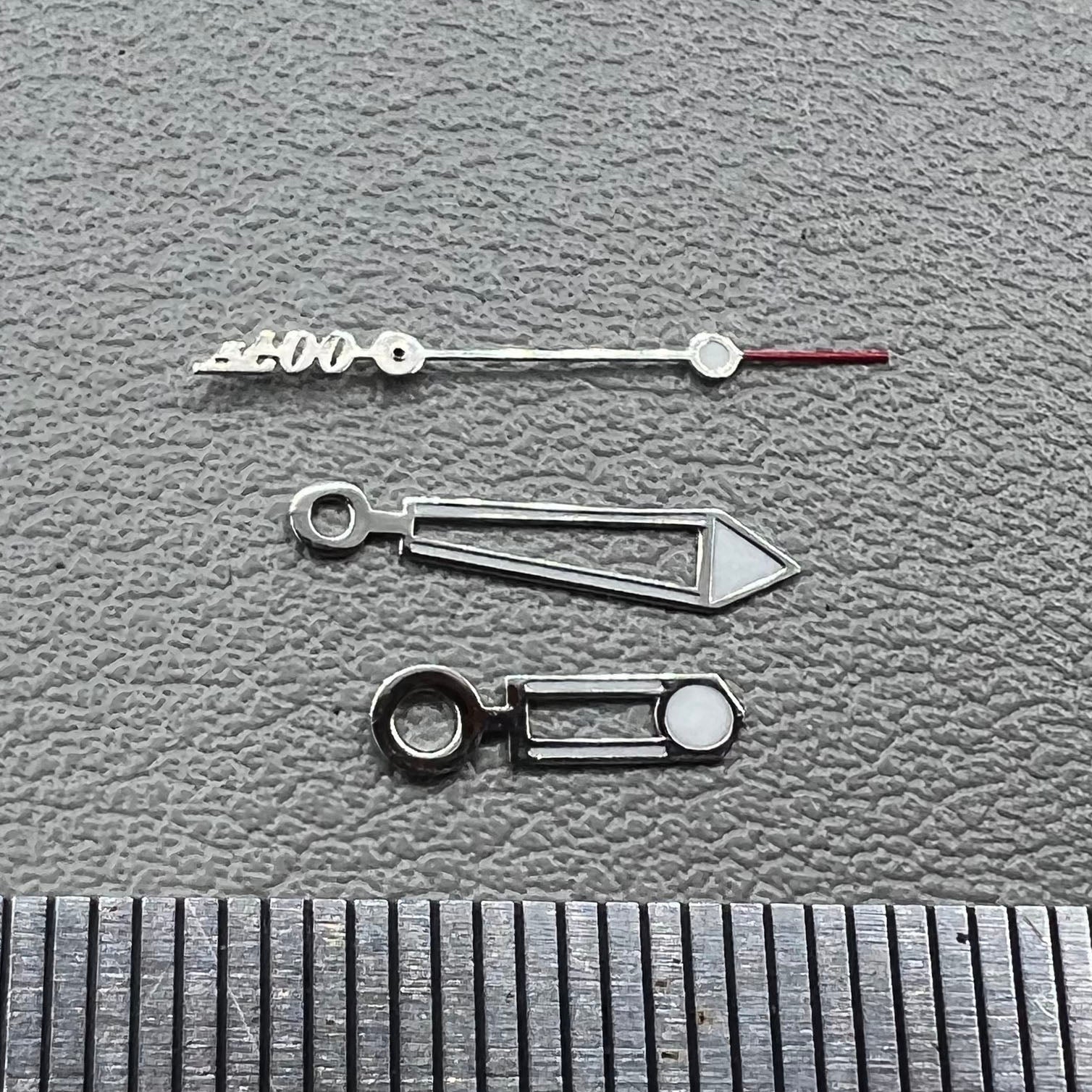 Green Lume Silver Trim Watch Hands for Miyota 8205 8215 821A 2813 Movement