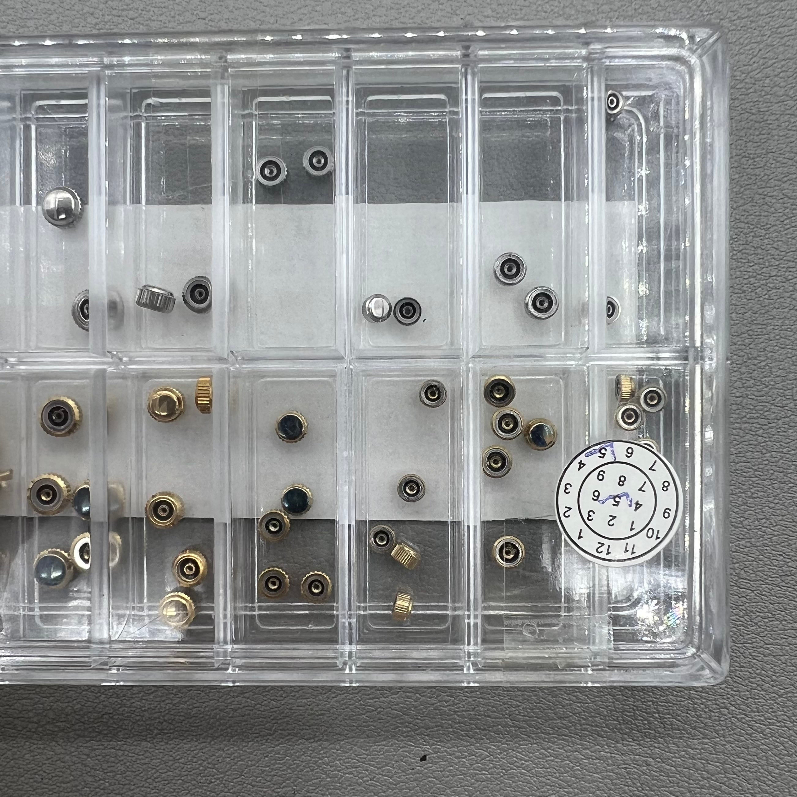 Assortment Kit 63 PIECES Stainless Steel Golden & Silver Watch Crown DIA 0.7mm