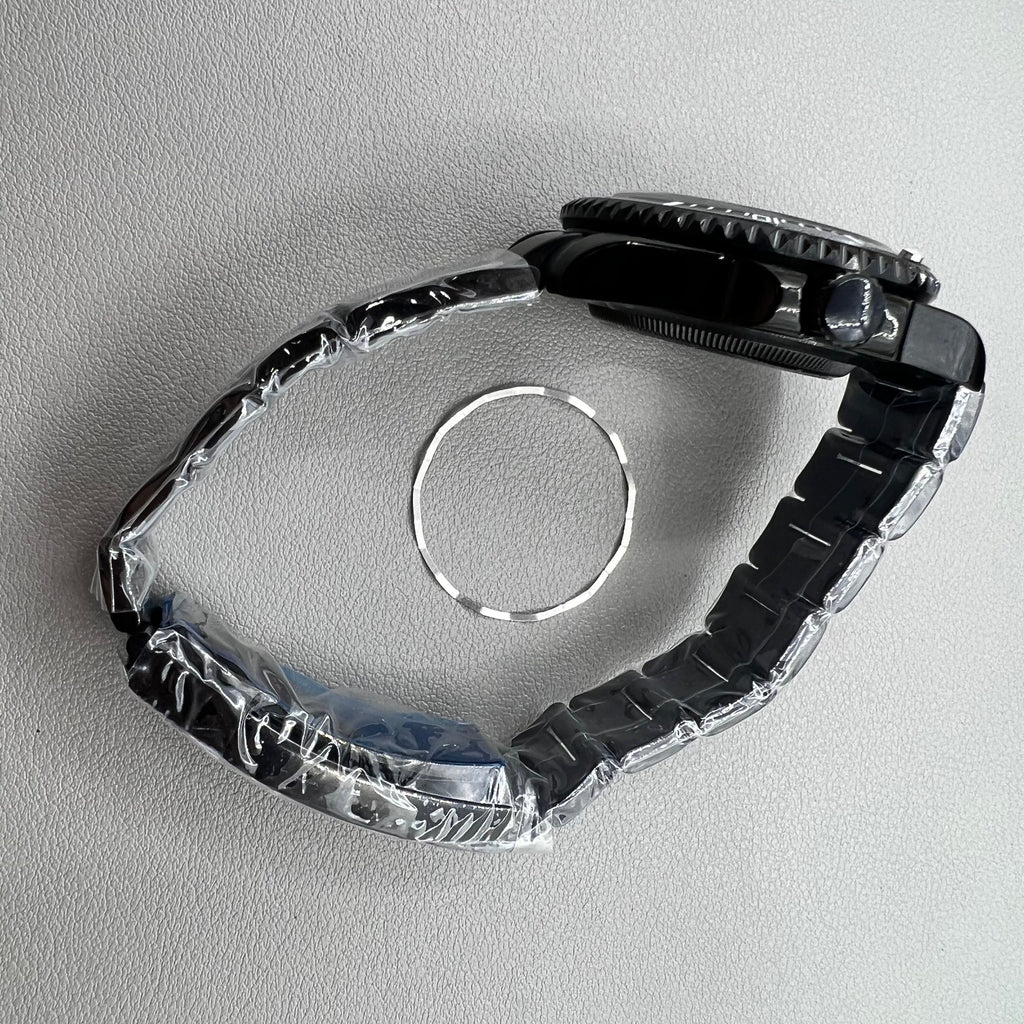 40mm PVD Strap Sapphire Glass Ceramic Ring Watch Case for NH35/NH36