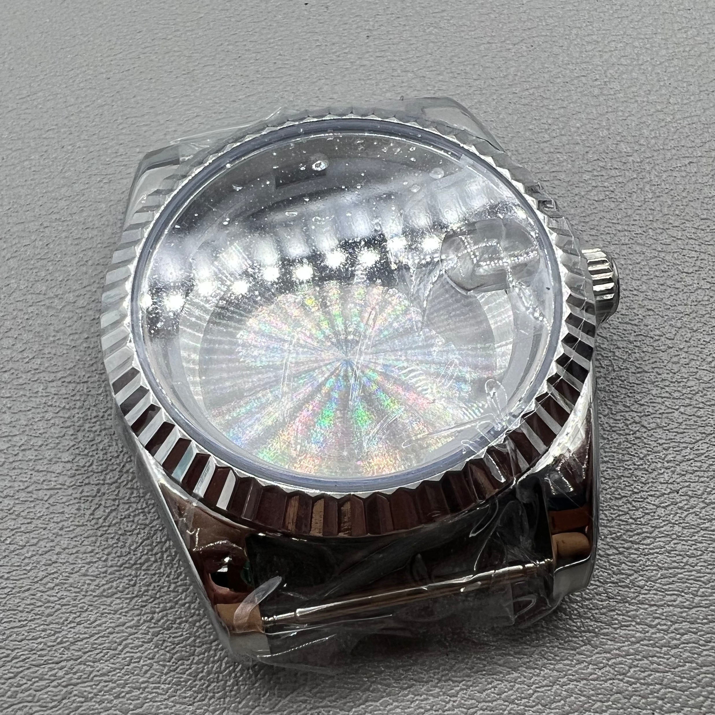 36MM Steel Watch Case Mineral Glass Mirror Case for Miyota 8215/2813/8205/8200