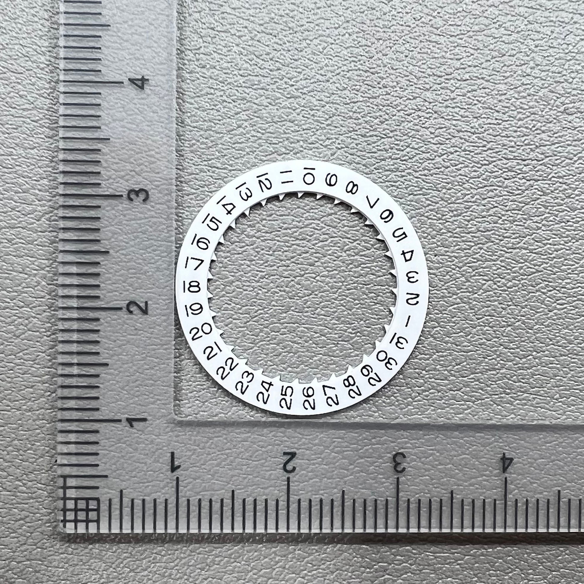 White Special Font Date@9 Date Disk Wheel for Miyota 8215 Movement