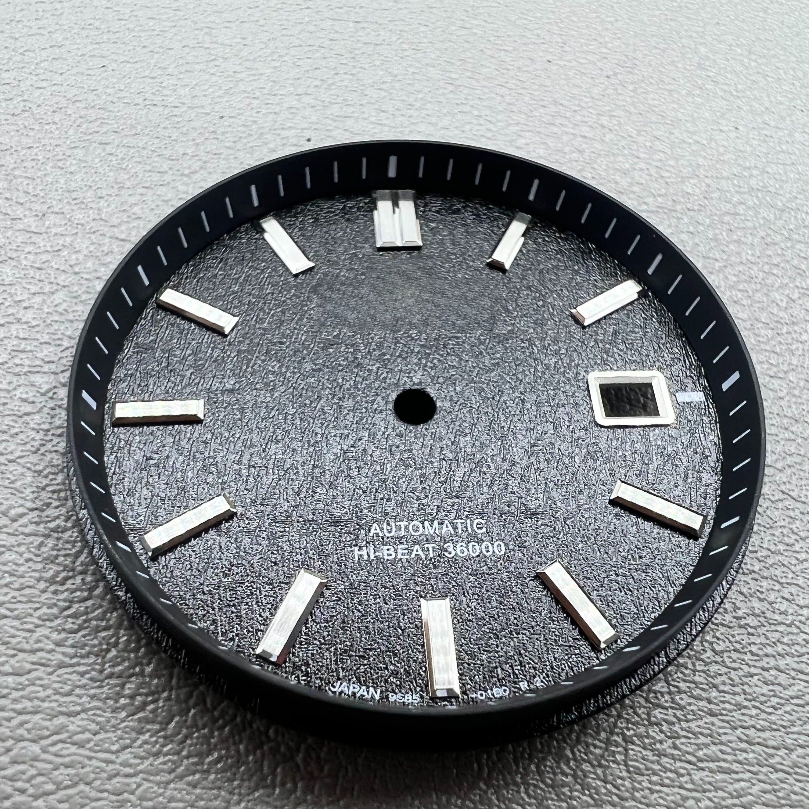 NO Lume Black Datejust 33mm Modified Watch Dial for Movement NH35 NH36