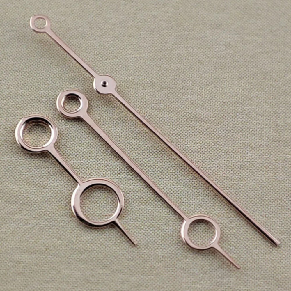 Modified 12.5mm Rose Golden Circle Hollow No Lume Hands for NH35/36 NH38 NH72