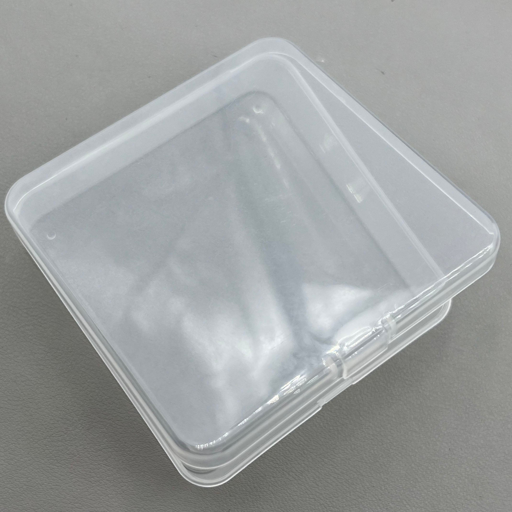10X Square Toolbox Box Container Storage Case Hinged Lid (2.8x9.5x9.5cm)