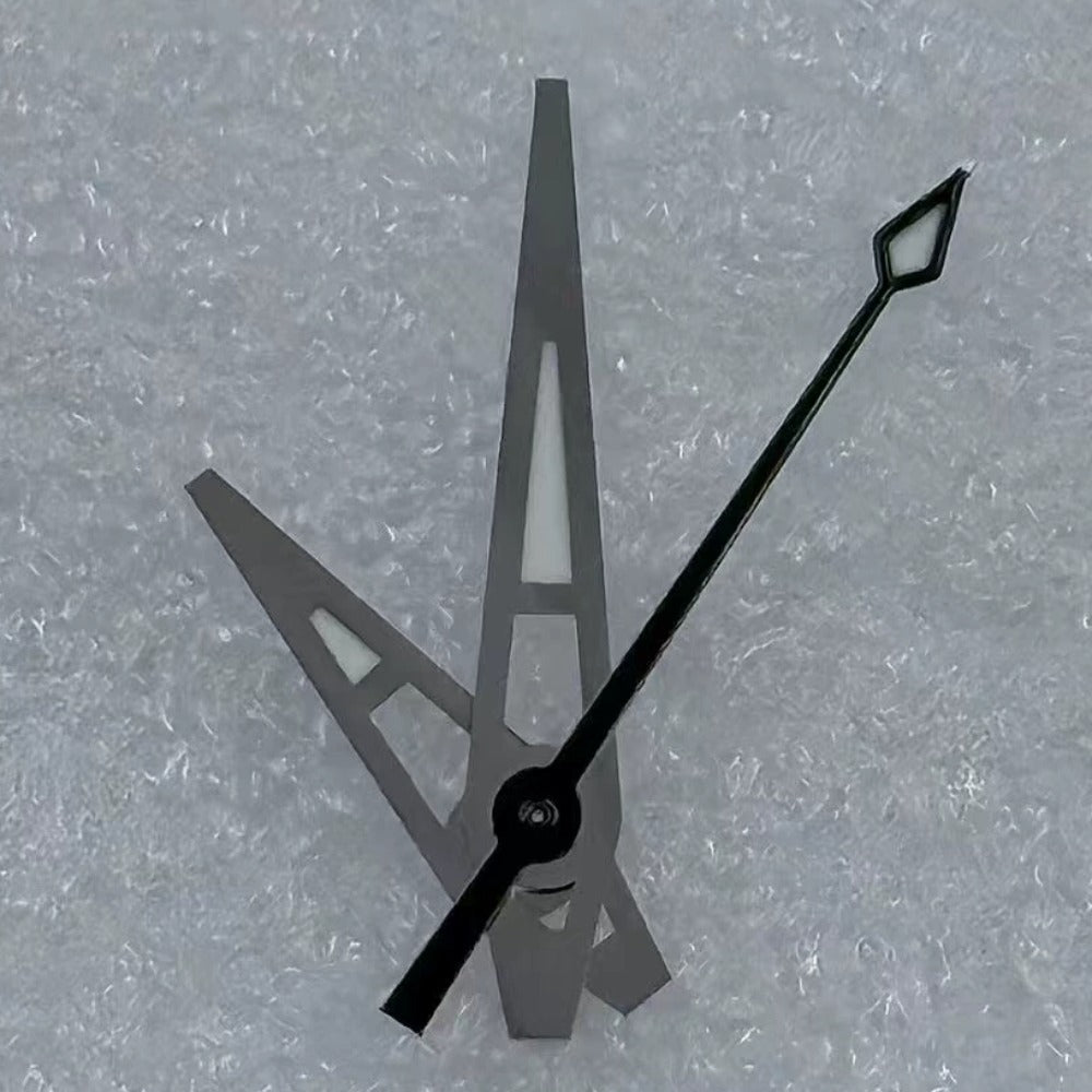 Lume Black Second Silver Trim Big Arrow Watch Hands for NH35/36 NH38 NH72 NH70