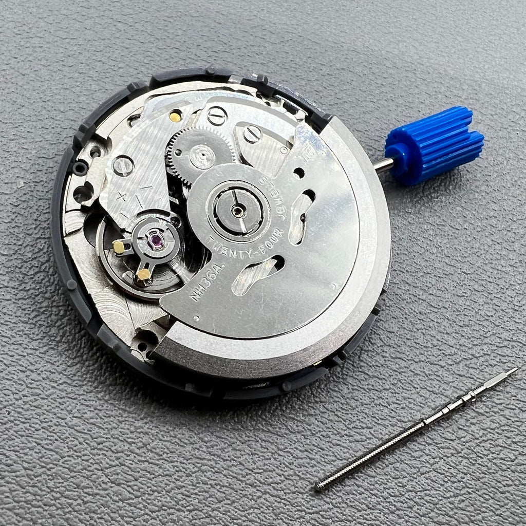Japan Seiko NH36 NH36A Movement English font Black Disk Week Crown@3.0