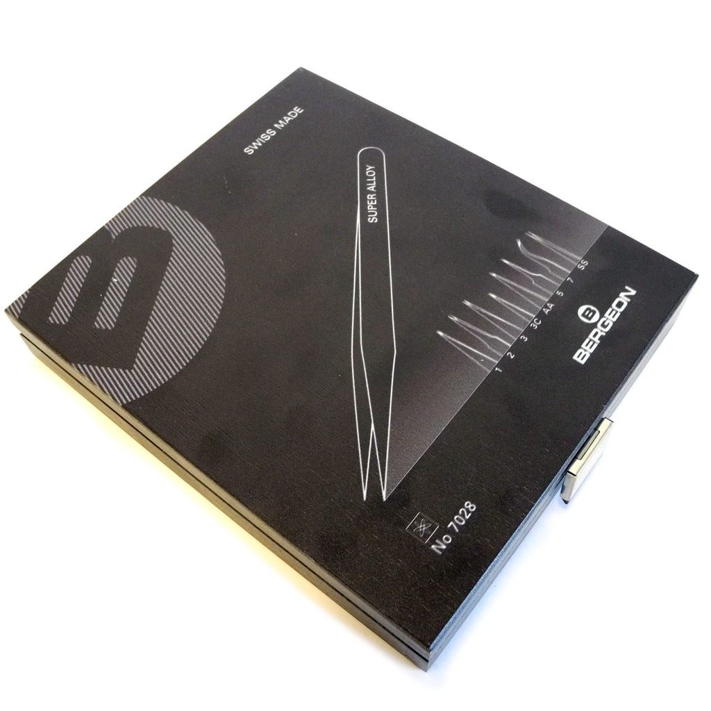 Swiss Bergeon 7028 Tweezer Set Of 8 Superalloy Tweezers (Ni-Cr-Mo)