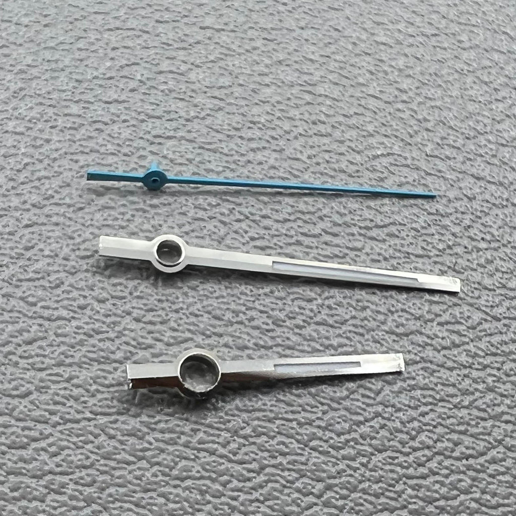 2 Sets/Pack Blue Second Silver Trim Green Lume Hands for Miyota 8285 Movement