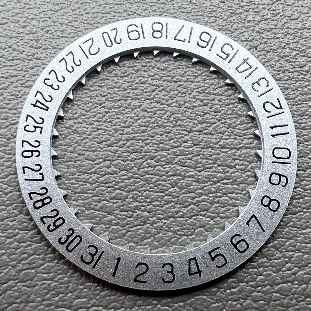 2 PIECES Silver KA Font Date@6 Date Disk Wheel for Miyota 8215 Movement