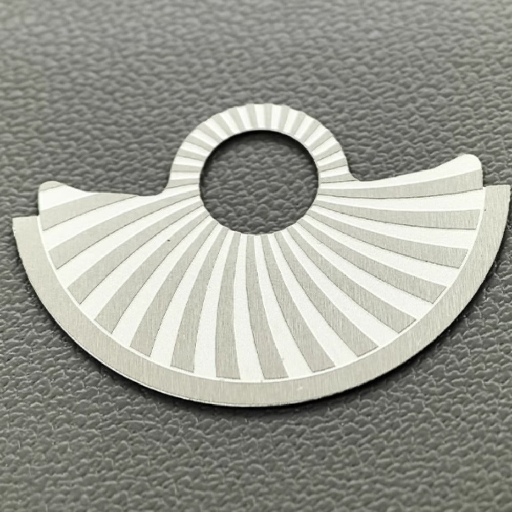 Silver Oblique Wavy Rotor Oscillating Weight Overlay Fit for NH35 NH36 7S26 4R35