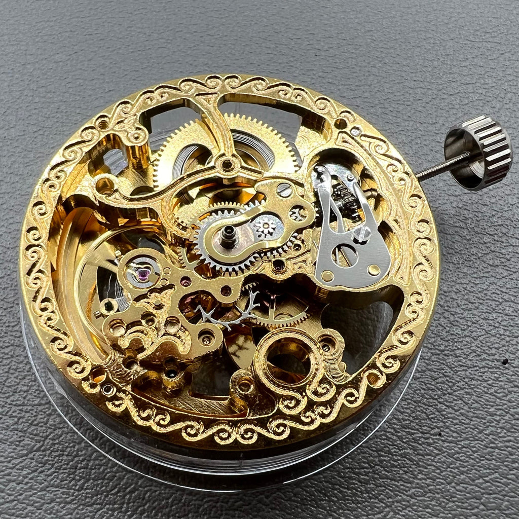 32.8mm 7120 Golden Hollow Extra Large Automatic Mechanical Movement