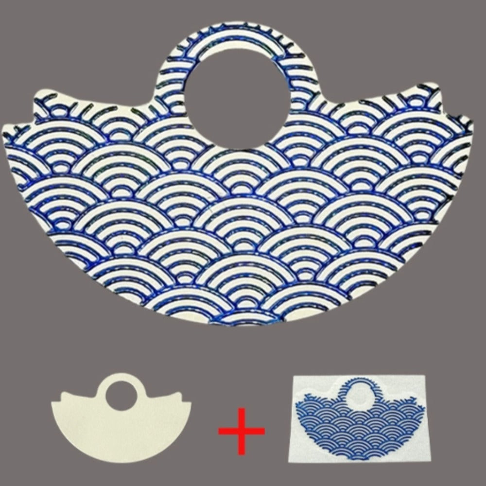 Silver Background Blue Wave Up Slice Rotor Oscillating Weight for NH35