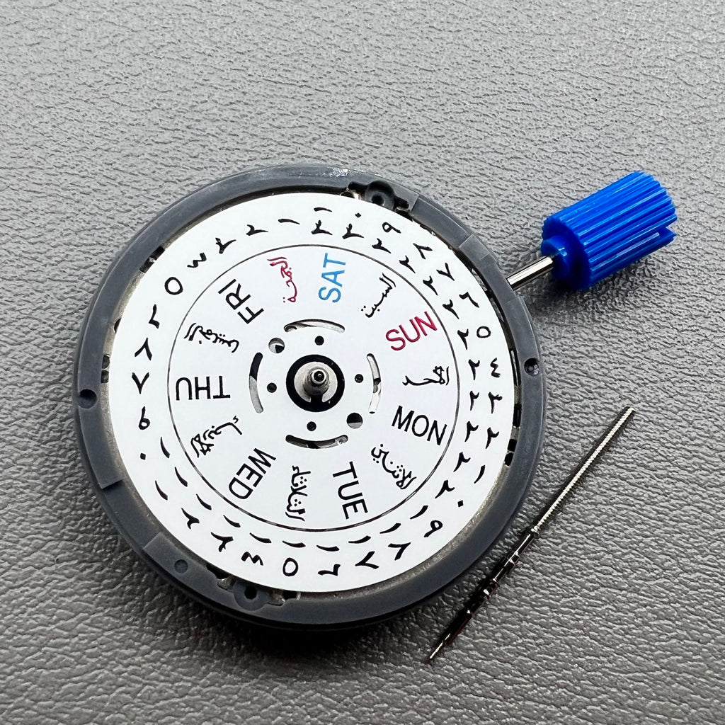 Japan NH36 Automatic Mechanical Movement Arabic Date Dial Crown@3.0