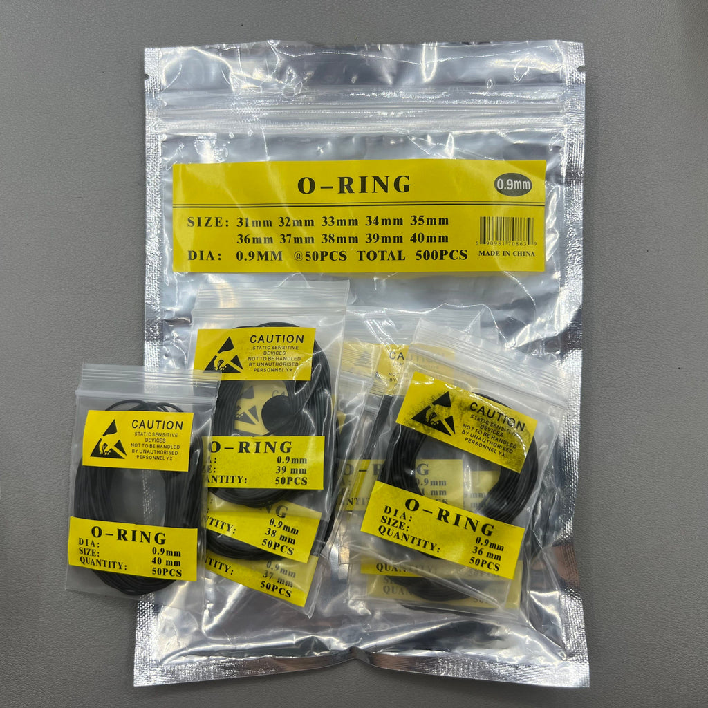 0.9 mm Thick Rubber Silicone Watch Gasket O-Ring Back Case Assorted (31mm-40mm)