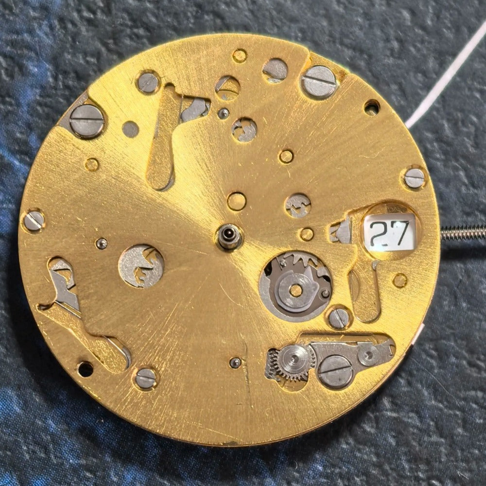 Swiss Made ISA 9232 Quartz 6 Hands Date At 3 Small Second At 6/9/12 Watch Part