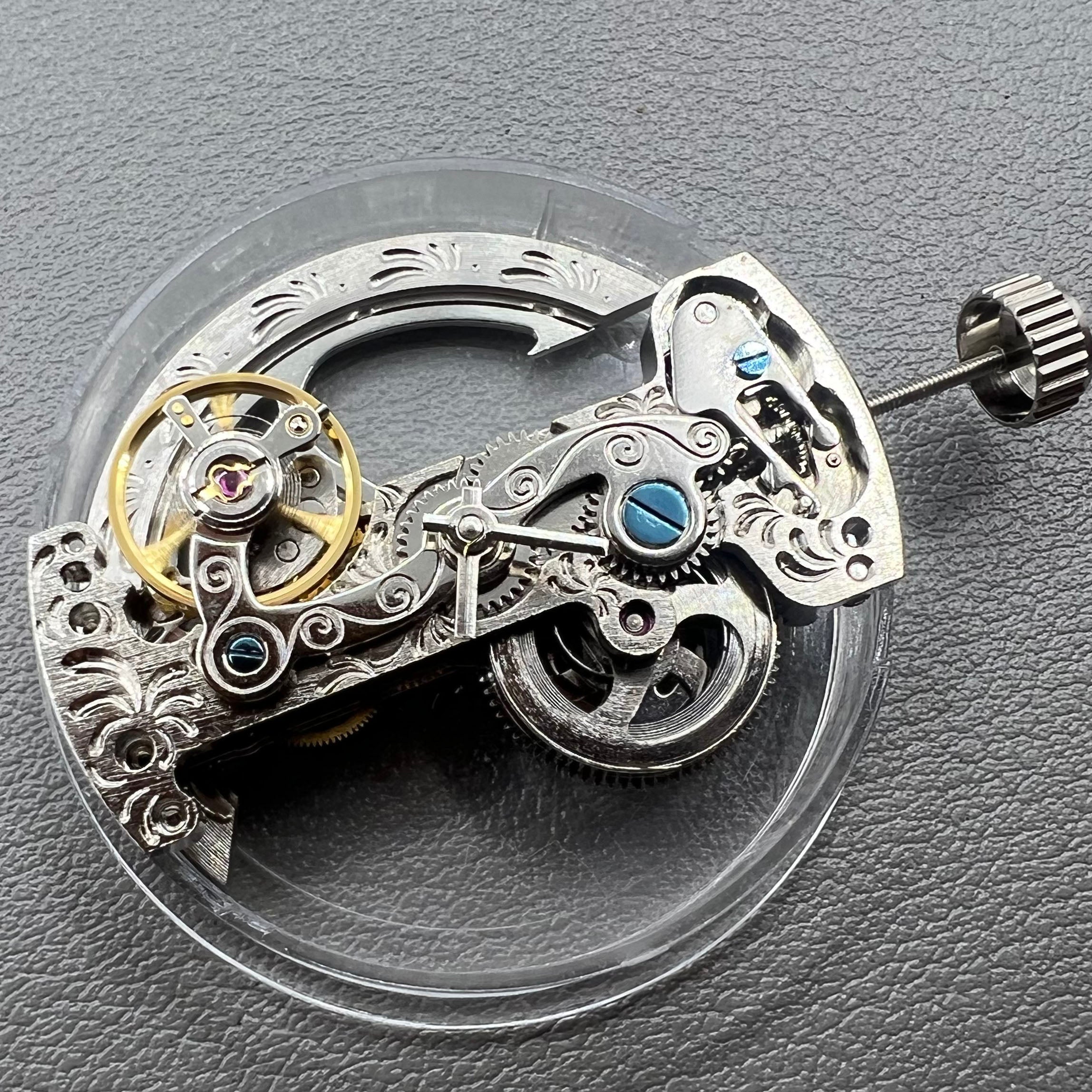 LG0801BS Silver Long Pendulum Wheel Automatic Mechanical Movement