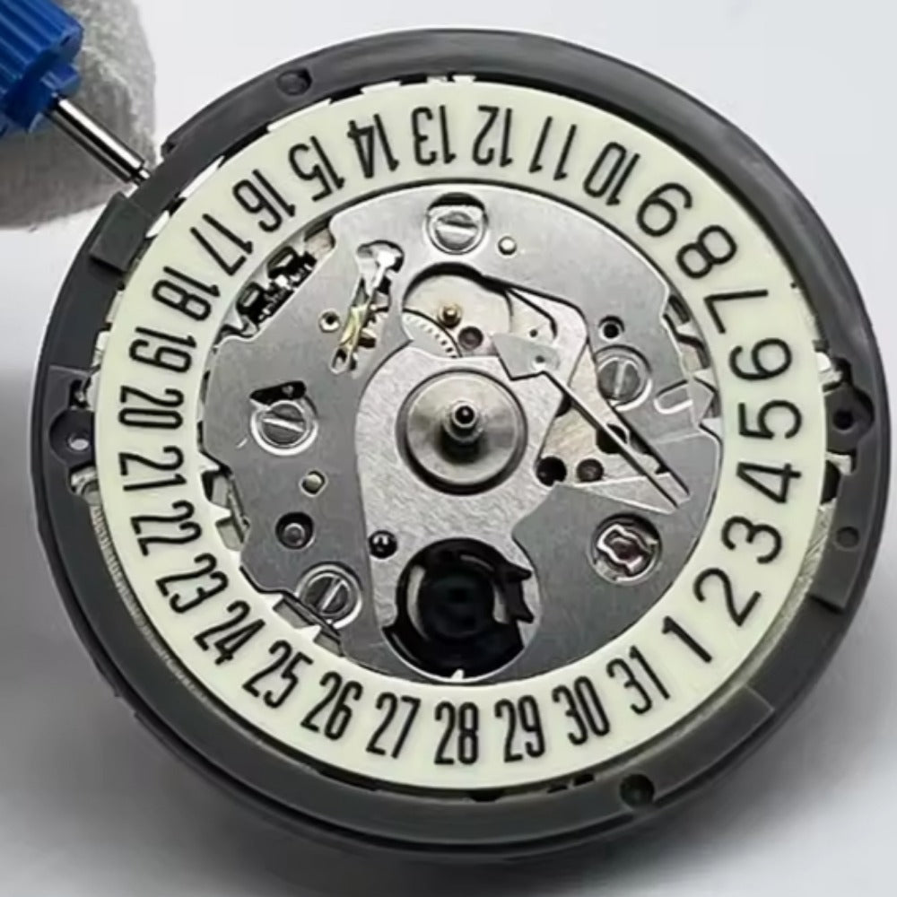 Japan Made NH35 Mechanical C3 Modified Green Luminous Date At 6 White Disk