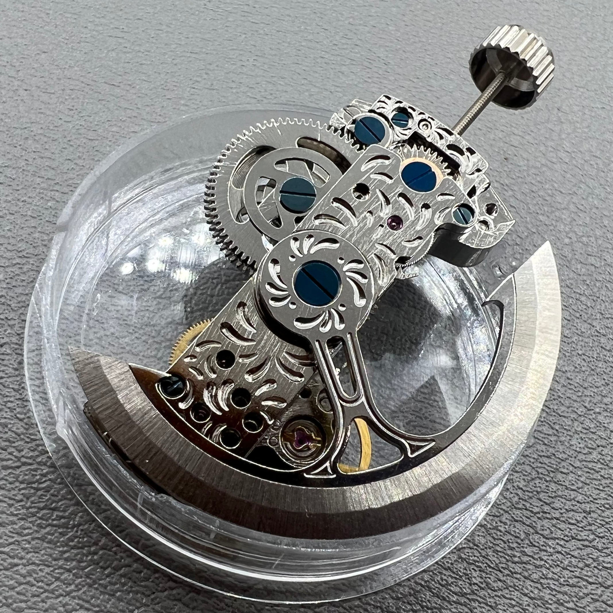 LG0801BS Silver Long Pendulum Wheel Automatic Mechanical Movement