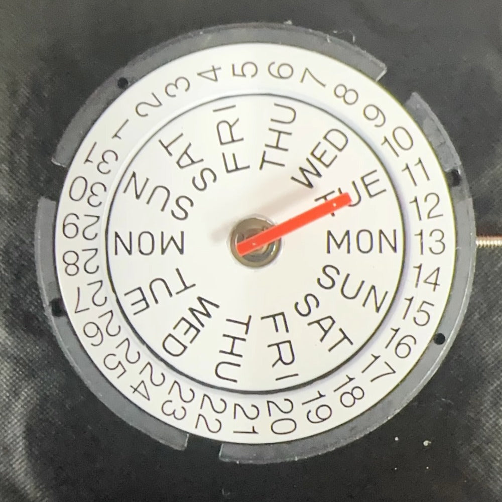 Swiss Made ISA 317 Double Calendar 3 Hands Quartz Movement Watch Part